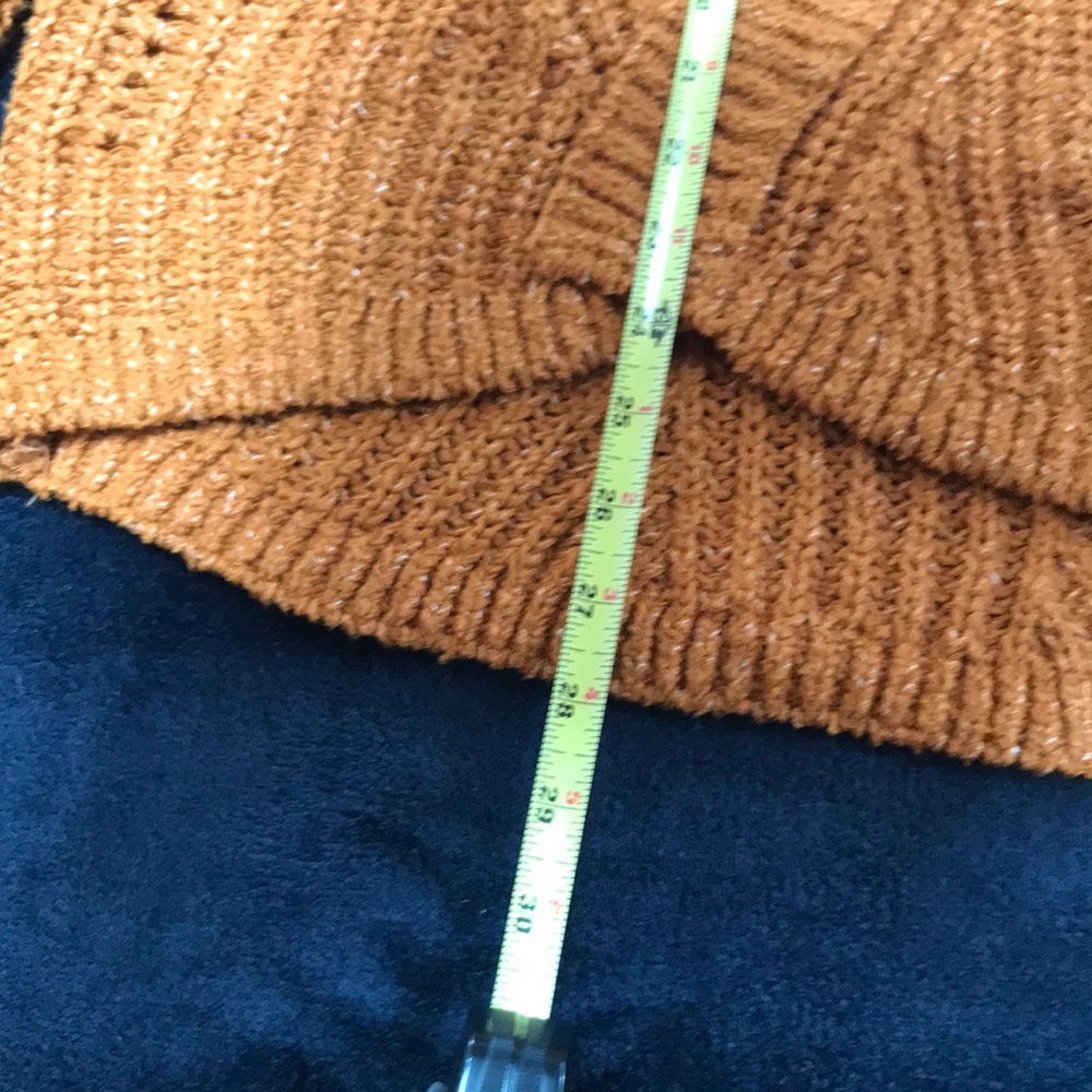 🔥 A&F Puff Sleeve Chunky Knit Cardigan in Pumpkin Spice - S 🔥 - Picture 6 of 8